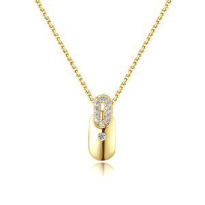 Linda's Jewelry Strieborný pozlátený náhrdelník Minimalistka Ag 925/1000 INH177