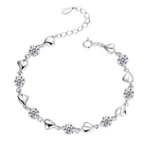 Linda's Jewelry Strieborný náramok Otvorená Srdce Ag 925/1000 INR166