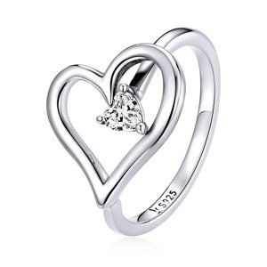 Linda's Jewelry Strieborný prsteň Srdce z lásky 925/1000 IPR084-56 Veľkosť: 52
