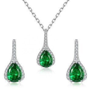 Linda's Jewelry Zvýhodnená sada šperkov Rýdzi Zelená Ag 925/1000 IS077