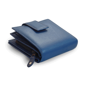 Modrá dámská kožená peněženka se zápinkou 511-5937-97
