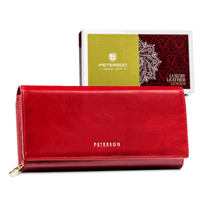 Klasyczny Dámska peňaženka vyrobená z prírodnej kože — Peterson