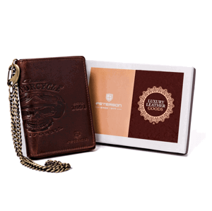 Pánska kožená peňaženka na zips - Peterson