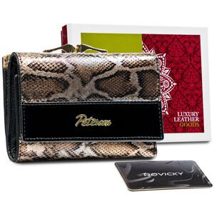 Dámska kožená peňaženka s hadím vzorom — Peterson