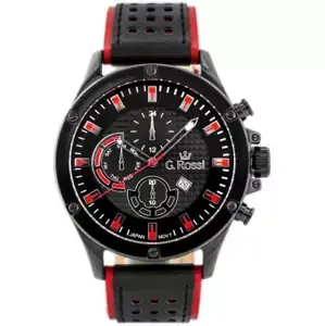 Čierno-červené pánske hodinky G.Rossi 11455A-1A3 skl.1