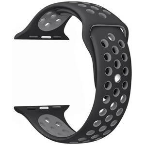 4wrist Silikónový remienok na Apple Watch – Čierna/Sivá 38/40/41 mm