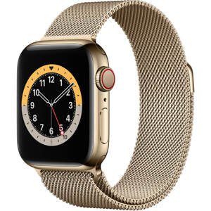 4wrist Oceľový milánsky remienok na Apple Watch – Zlatý 42/44/45/49 mm