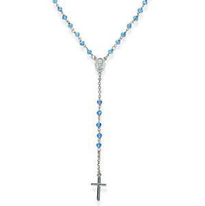 Amen Originálne strieborný náhrdelník Sky Blue Crystal CROBC4