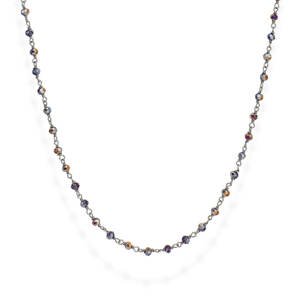 Amen Štýlový strieborný náhrdelník s kryštálmi Romance CLNVS 45 cm