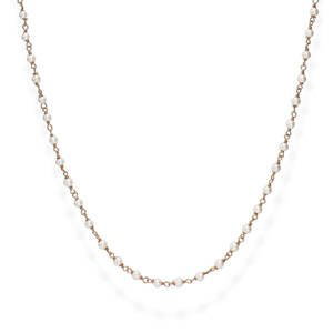 Amen Pozlátený náhrdelník s perličkami Romance CLRP45