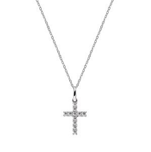 Amen Originálne strieborný náhrdelník so zirkónmi Cross CRBB03 (retiazka, prívesok)
