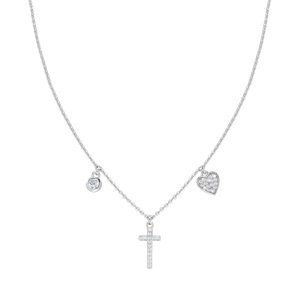Amen Pôvabný strieborný náhrdelník s príveskami Subjects CLCRCUBBZ