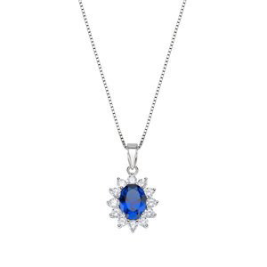 Amen Pôvabný strieborný náhrdelník so zirkónmi Lady CLLDGBBBL (retiazka, prívesok)