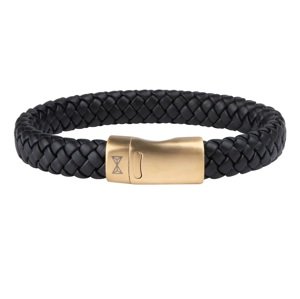 AZE Jewels Módny kožený náramok Iron Jack Gold AZ-BL005-D 19,5 cm - M