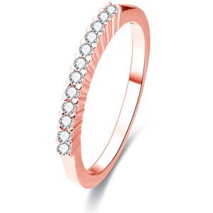 Beneto Ružovo pozlátený strieborný prsteň s kryštálmi AGG188 50 mm