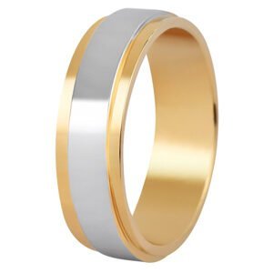 Beneto Pánsky bicolor prsteň z ocele SPP05 66 mm
