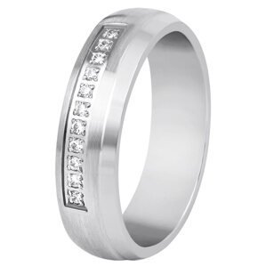 Beneto Dámsky prsteň z ocele s kryštálmi SPD03 55 mm