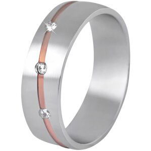 Beneto Dámsky bicolor prsteň z ocele SPD07 49 mm