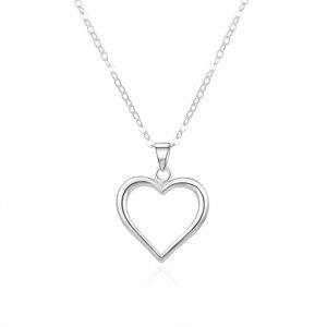 Beneto Romantický strieborný náhrdelník AGS1013 / 47 (retiazka, prívesok)