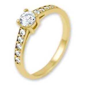 Brilio Dámsky prsteň s kryštálmi 229 001 00668 55 mm