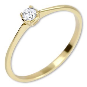 Brilio Zásnubný prsteň zo žltého zlata s kryštálom 226 001 01036 56 mm