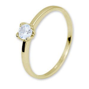 Brilio Zásnubný prsteň zo žltého zlata so zirkónom 226 001 01077 50 mm