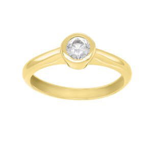 Brilio Pôvabný prsteň zo žltého zlata so zirkónom SR042YAU 52 mm