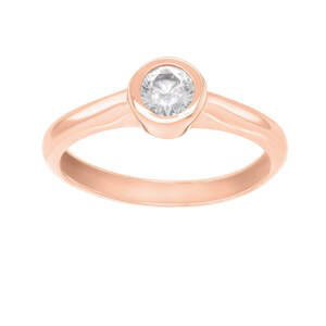 Brilio Pôvabný prsteň z ružového zlata so zirkónom SR042RAU 62 mm