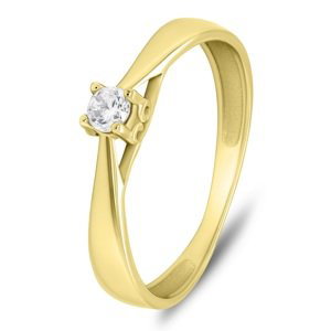 Brilio Nadčasový zásnubný prsteň zo žltého zlata GR114YAU 52 mm