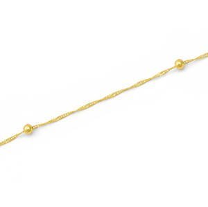 Beneto Exclusive Elegantný zlatý náramok s guličkami Lambáda AUB0004 19 cm