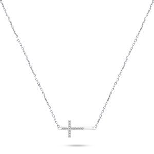 Brilio Silver Nadčasový náhrdelník s krížikom NCL58W
