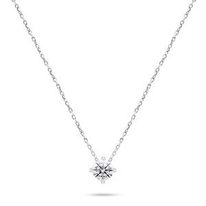 Brilio Silver Minimalistický strieborný náhrdelník so zirkónom NCL73W