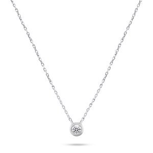 Brilio Silver Elegantný strieborný náhrdelník so zirkónom NCL86W