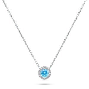 Brilio Silver Trblietavý strieborný náhrdelník so zirkónmi NCL136WAQ