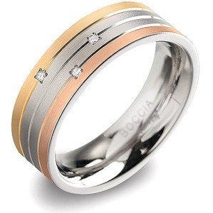 Boccia Titanium Titánový prsteň s briliantmi 0135-02 55 mm