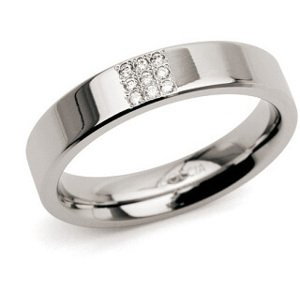Boccia Titanium Titánový prsteň s diamantmi 0121-02 53 mm