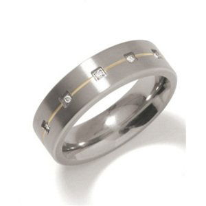 Boccia Titanium Snubný titánový prsteň s diamantmi 0101-19 51 mm