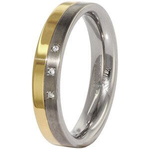 Boccia Titanium Snubný titánový prsteň s diamantmi 0129-04 48 mm