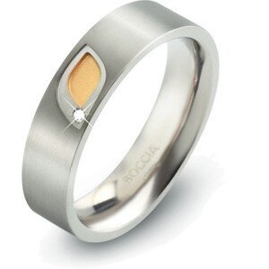 Boccia Titanium Titánový prsteň s briliantom 0146-01 55 mm