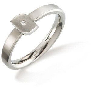 Boccia Titanium Titánový prsteň s diamantom 0141-02 53 mm