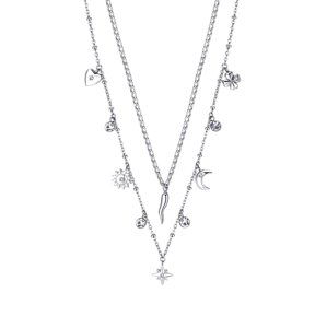 Brosway Nadčasový oceľový náhrdelník s príveskami Chant BAH45