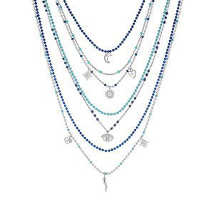 Brosway Luxusný sedemradový náhrdelník z ocele Chant BAH57