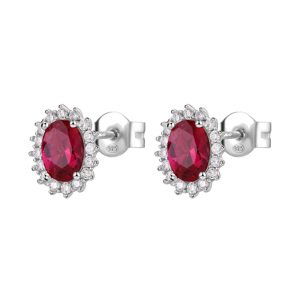 Brosway Elegantné strieborné náušnice Fancy Passion Ruby FPR15