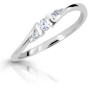 Cutie Diamonds Pôvabný prsteň z bieleho zlata s briliantmi DZ6720-3054-00-X-2 48 mm