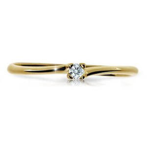 Cutie Diamonds Trblietavý prsteň zo žltého zlata s briliantom DZ6733-2948-00-X-1 48 mm