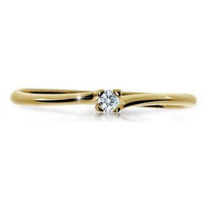 Cutie Diamonds Trblietavý prsteň zo žltého zlata s briliantom DZ6733-2948-00-X-1 56 mm