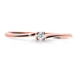 Cutie Diamonds Trblietavý prsteň z ružového zlata s briliantom DZ6733-2948-00-X-4 53 mm