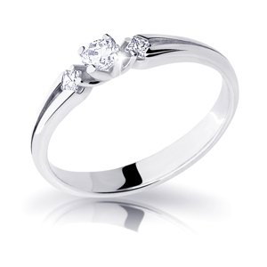 Cutie Diamonds Elegantný zásnubný prsteň z bieleho zlata s diamantmi DZ6866-2105-00-X-2 53 mm