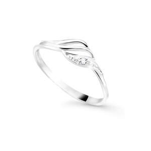 Cutie Diamonds Pôvabný prsteň z bieleho zlata s briliantom DZ8023-00-X-2 49 mm
