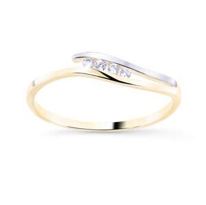 Cutie Diamonds Krásny bicolor prsteň zo zlata s briliantmi DZ8026-00-X-1 48 mm